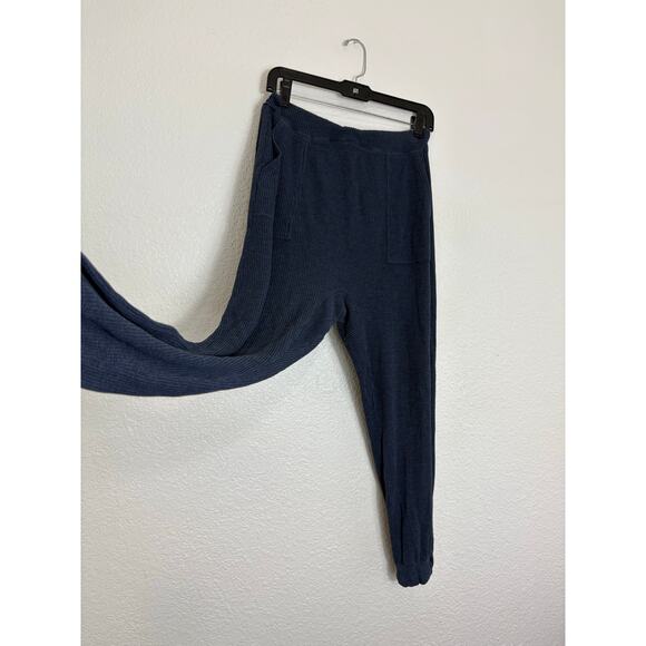 Lunya Restore Thermal Draped Jogger Medium Blue Waffle Knit Lounge Pants Comfort - Picture 11 of 14